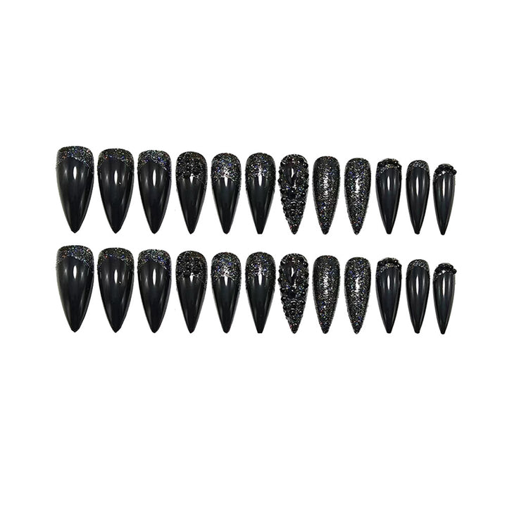 Artificial Nails in Elegant Stiletto Design with Sparkling Rhinestone Accents Stornfield