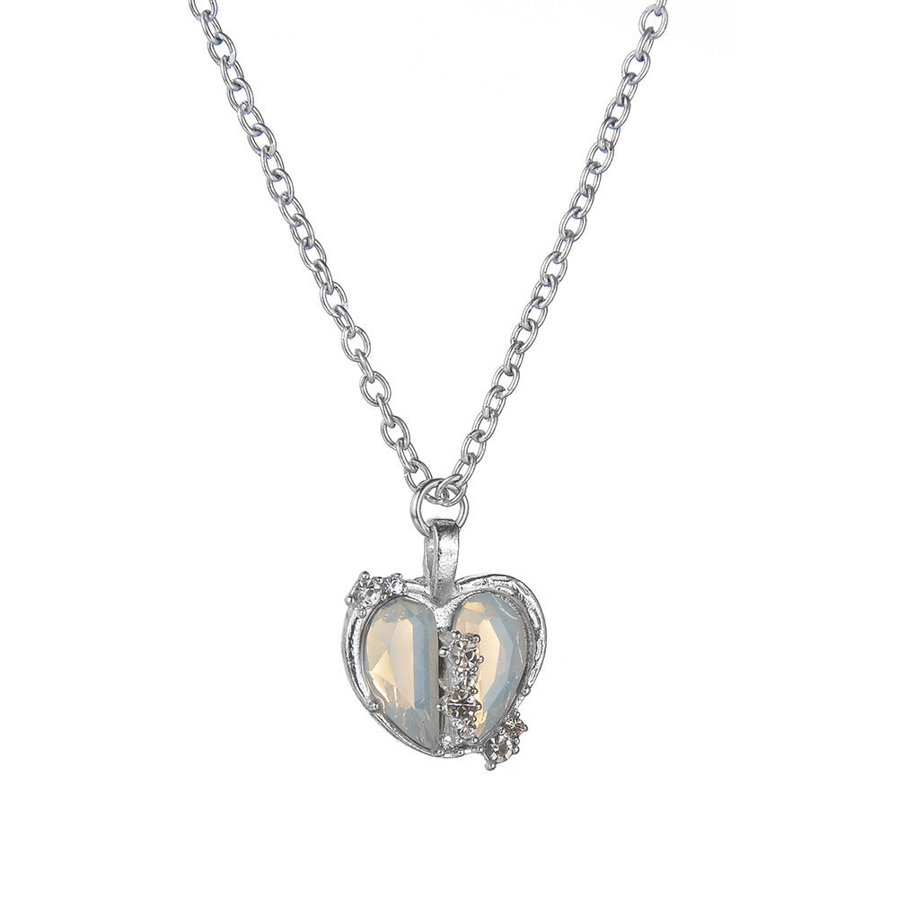 Heart pendant necklace with sparkling accents Stornfield