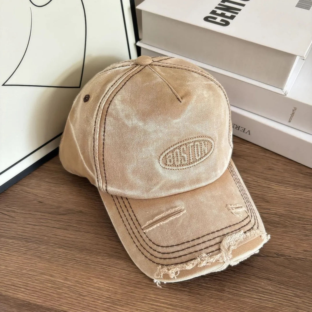 Men's Distressed Denim Effect Baseball Cap Stornfield