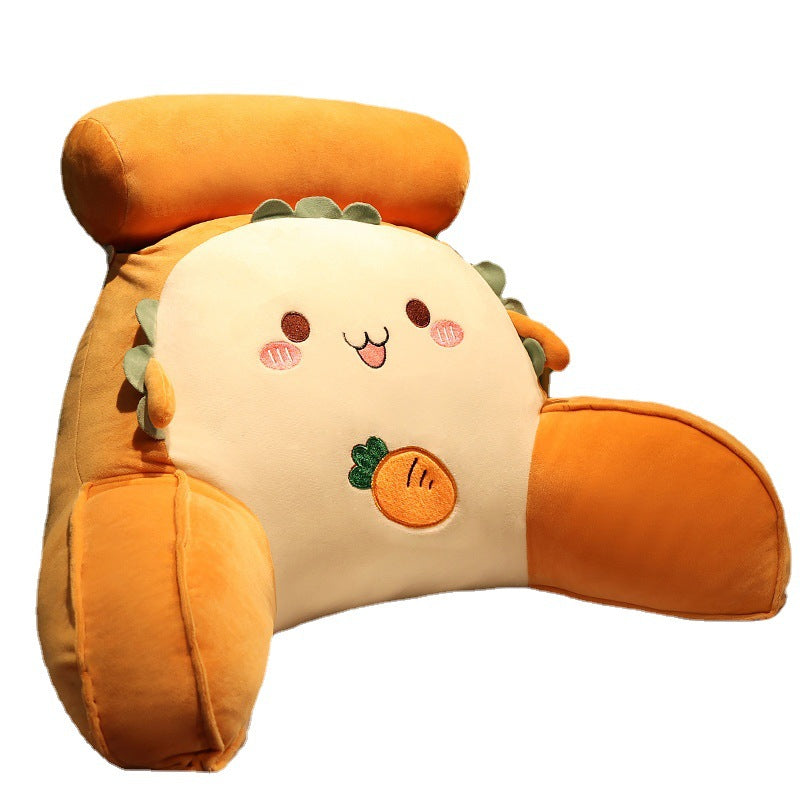 Plush back support cushion with unique vegetable design Stornfield
