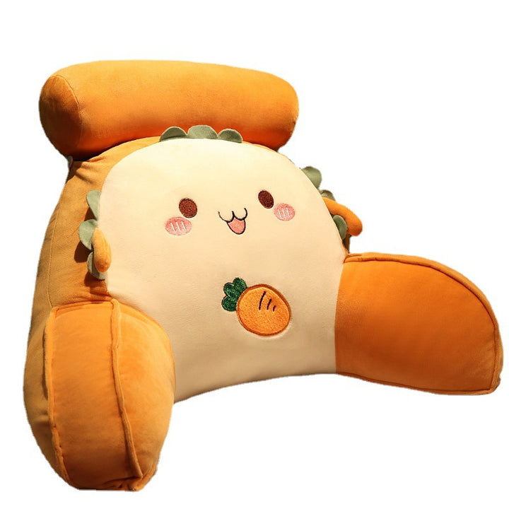 Plush back support cushion with unique vegetable design Stornfield
