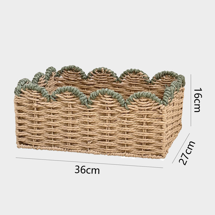 Decorative storage basket with wave edge Stornfield