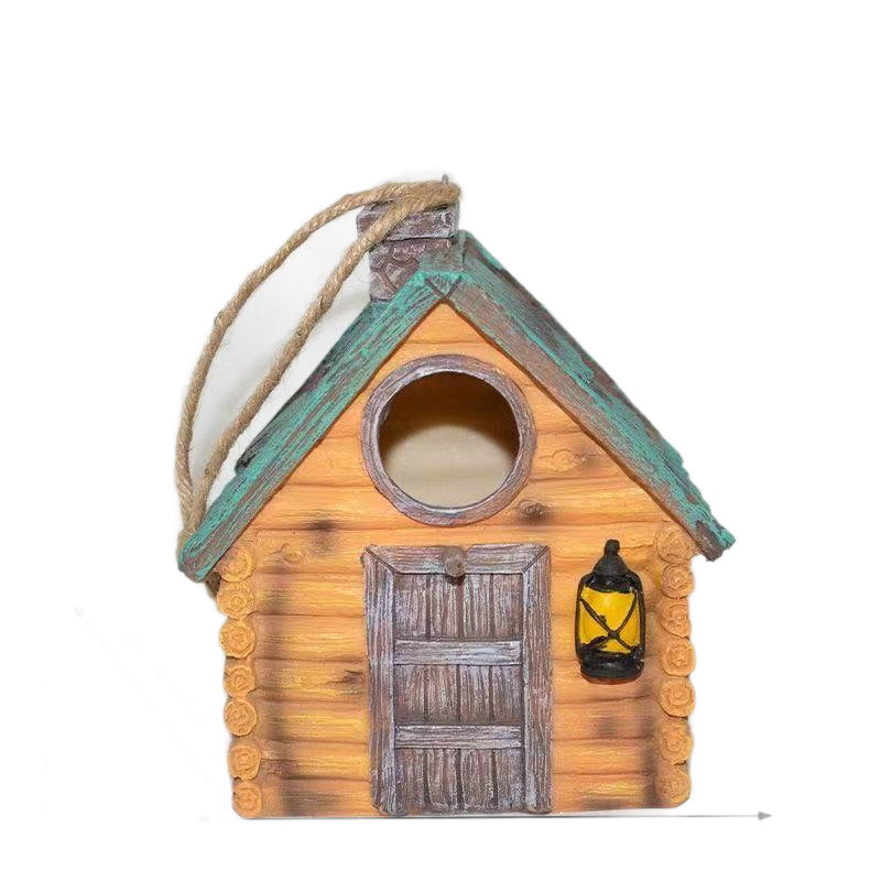 Decorative birdhouse in rustic construction style Stornfield