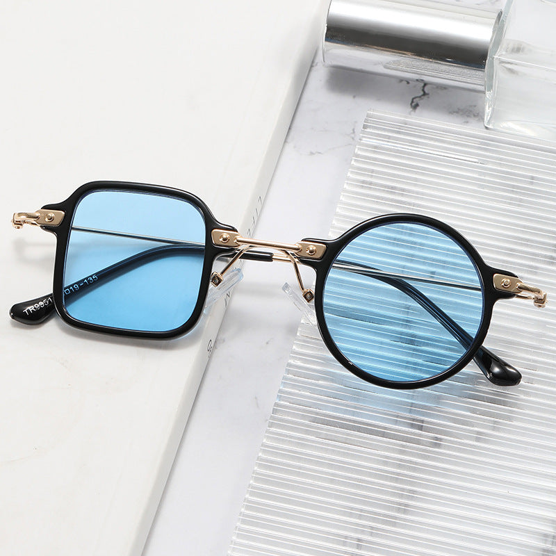 Ladies elegant round hybrid glasses with square design Stornfield