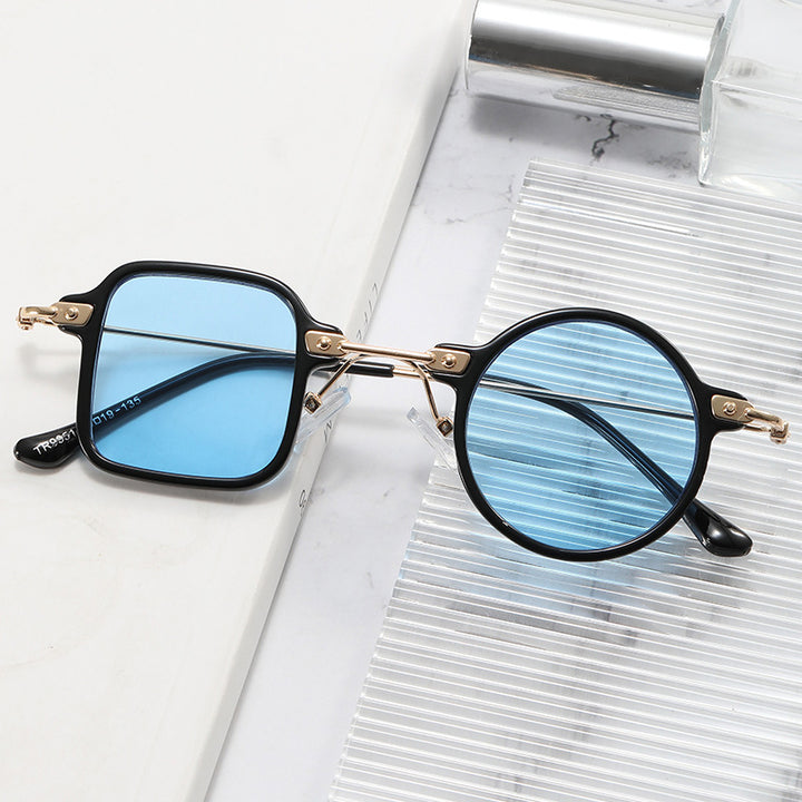Ladies elegant round hybrid glasses with square design Stornfield