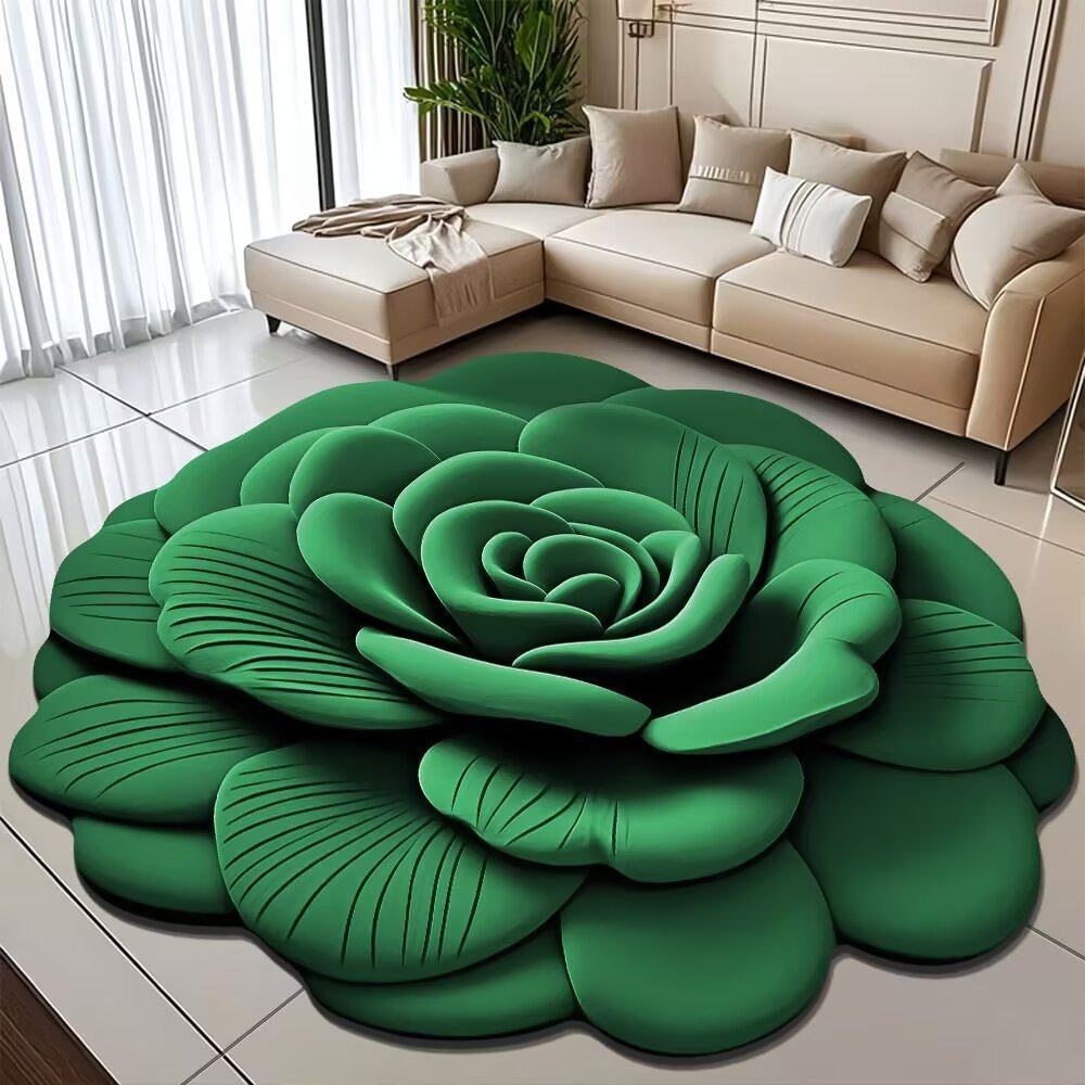 Floral-Themed 3D Area Rug Stornfield