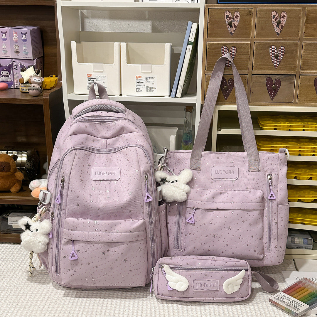Star-Printed Multi-Pocket Backpack Stornfield