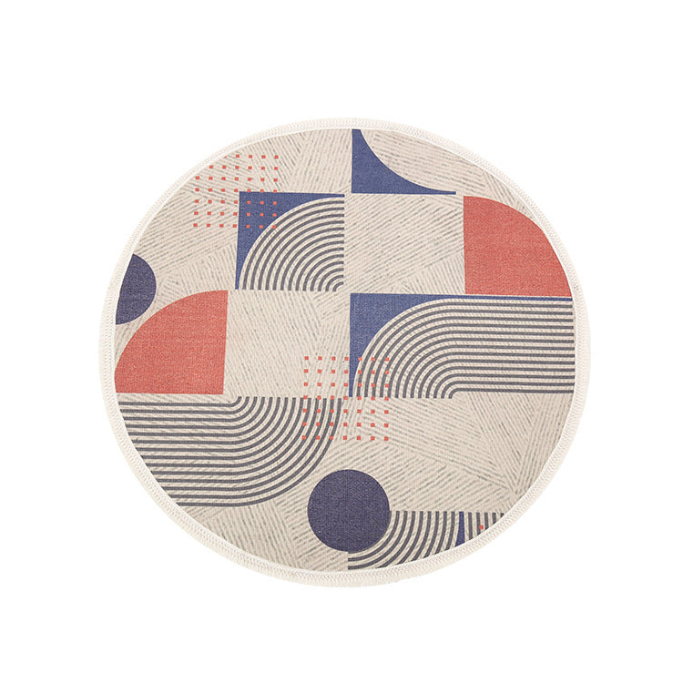 Round Decorative Living Room Carpet with Modern Geometric Pattern Stornfield