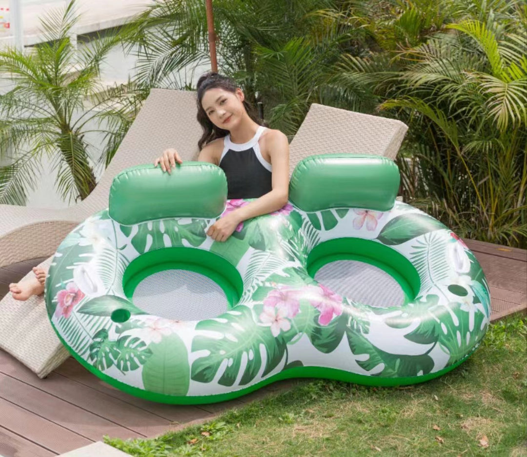 Women's Inflatable Comfort Pool Lounger with View Window Stornfield