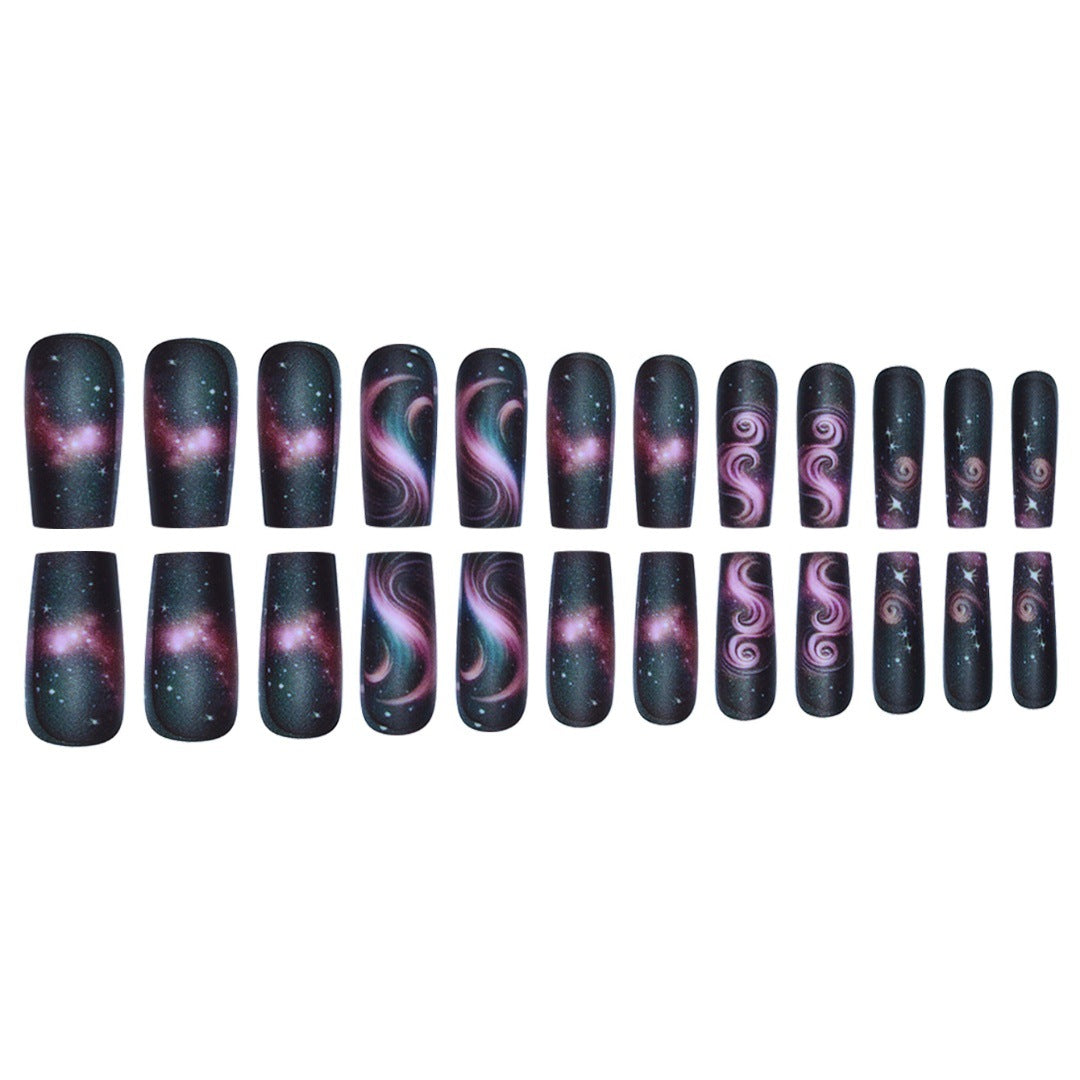 Galaxy-Themed Press-On Nail Extensions Stornfield