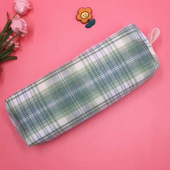 Textured Plaid Pencil Case Stornfield
