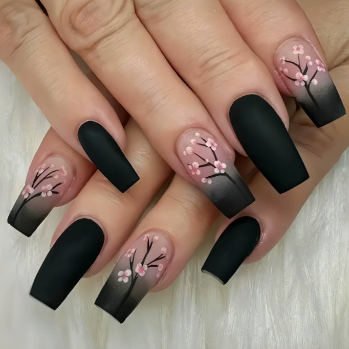Artistic Floral French Nail Art Set Stornfield