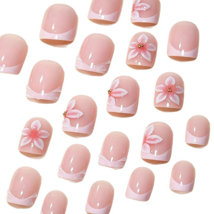 Floral Acrylic Nail Art Tips Stornfield