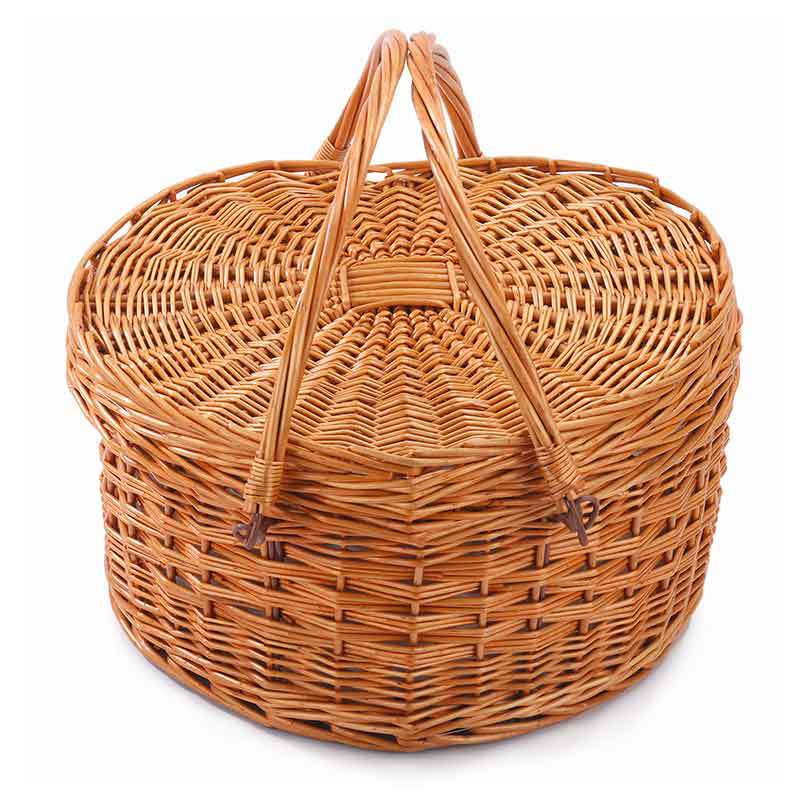 Women Handcrafted Basket with Practical Lid Stornfield