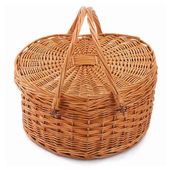 Women Handcrafted Basket with Practical Lid Stornfield