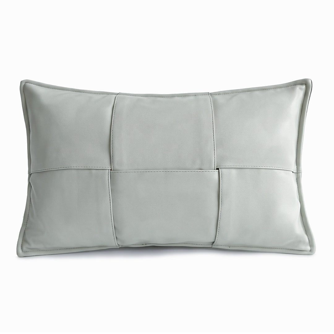 Decorative cushion made of artificial leather with modern design