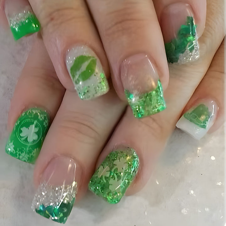 Festive Glittery Nail Art Press-On Set Stornfield