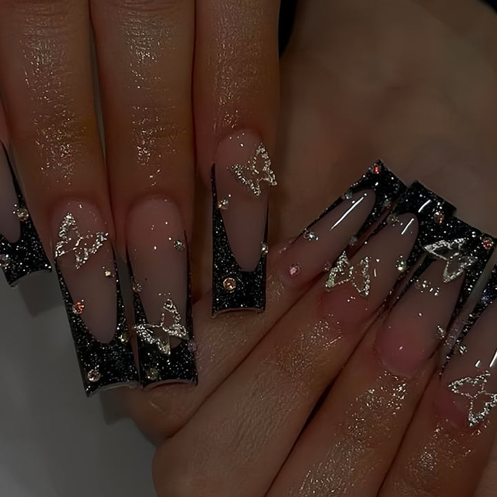Butterfly Accented Press-On Nail Art Set Stornfield