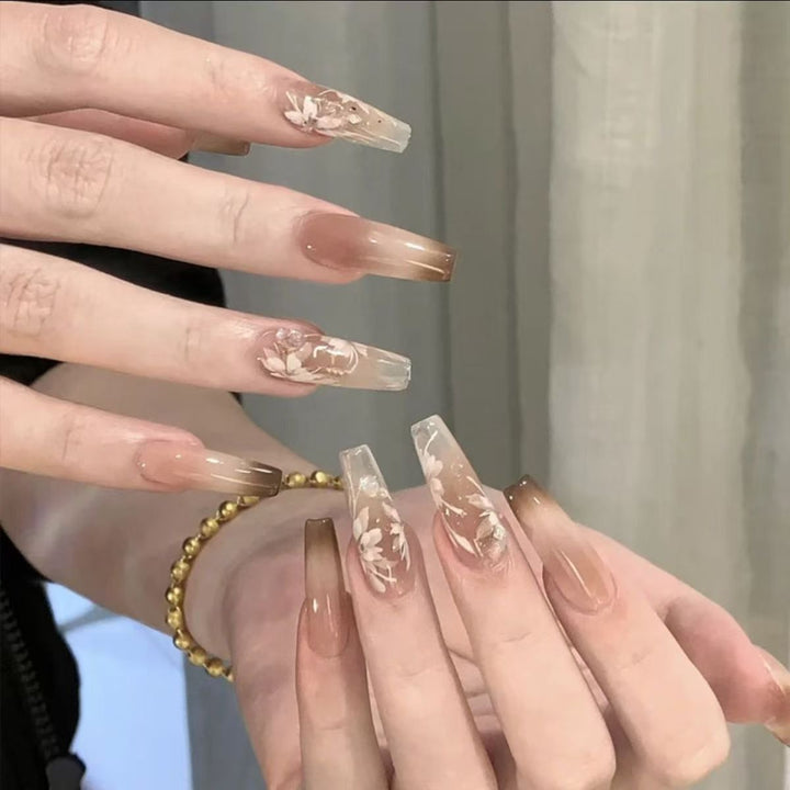 Decorative Stiletto Press-On Nails Stornfield