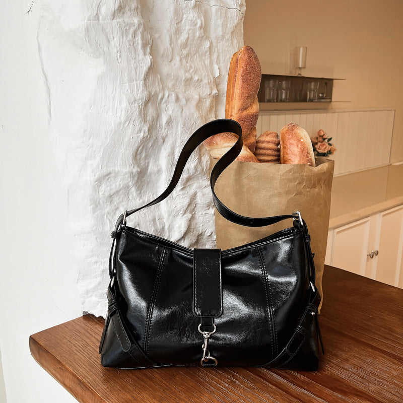Casual Leather Shoulder Bag