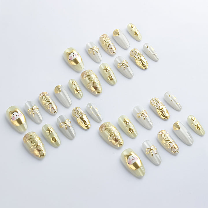 Artistic 3D Press-On Nail Art Set Stornfield