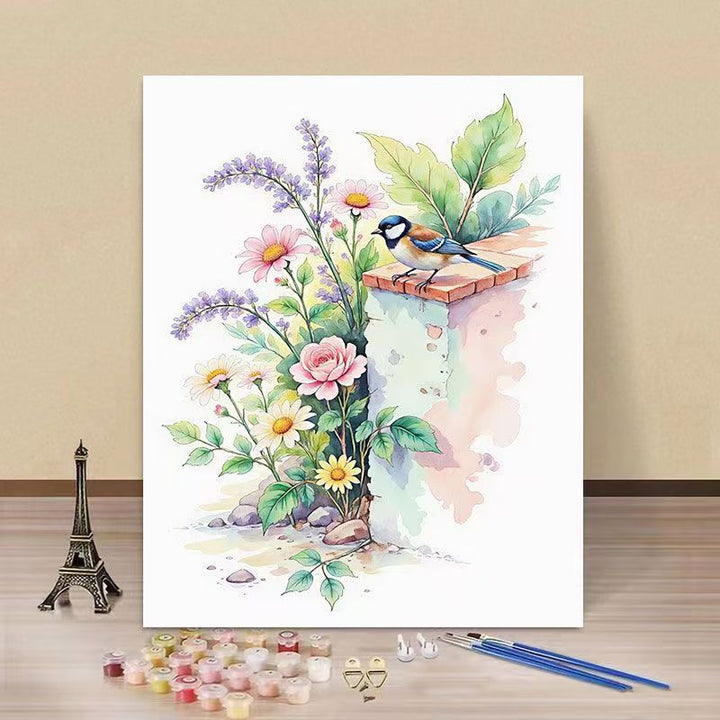 DIY Water Lily and Kingfisher Paint by Numbers Art Kit Stornfield