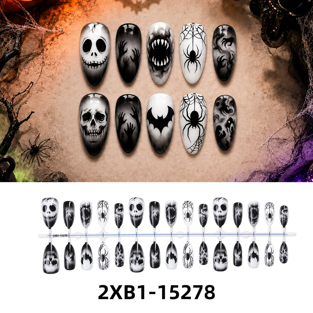 Acrylic nail set with creative Halloween motifs Stornfield