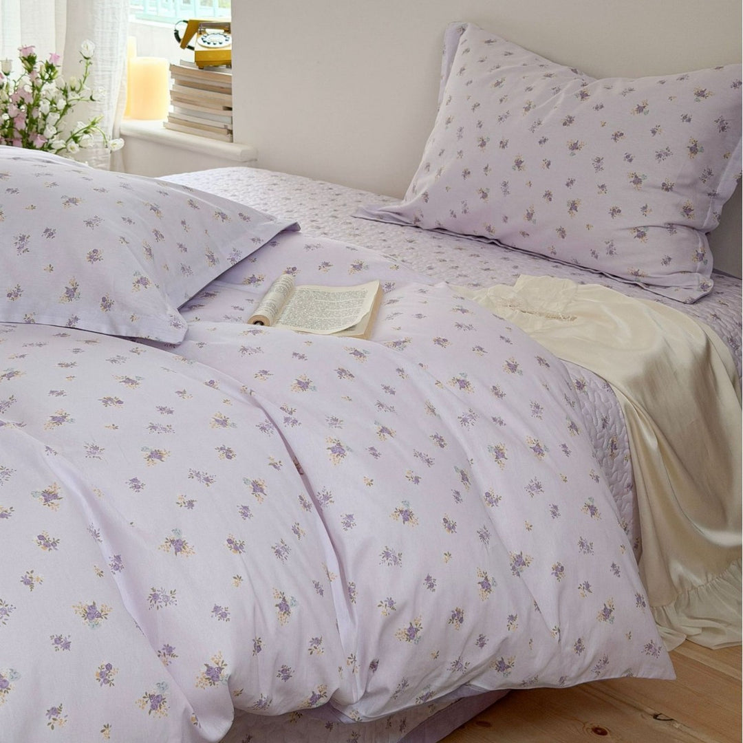 Quilted Cotton Bedding Set with Teddy and Micro Leopard Print