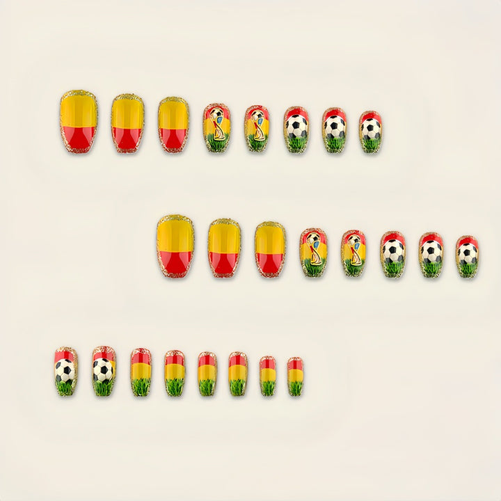 Sporty Football Design Artificial Nails Stornfield