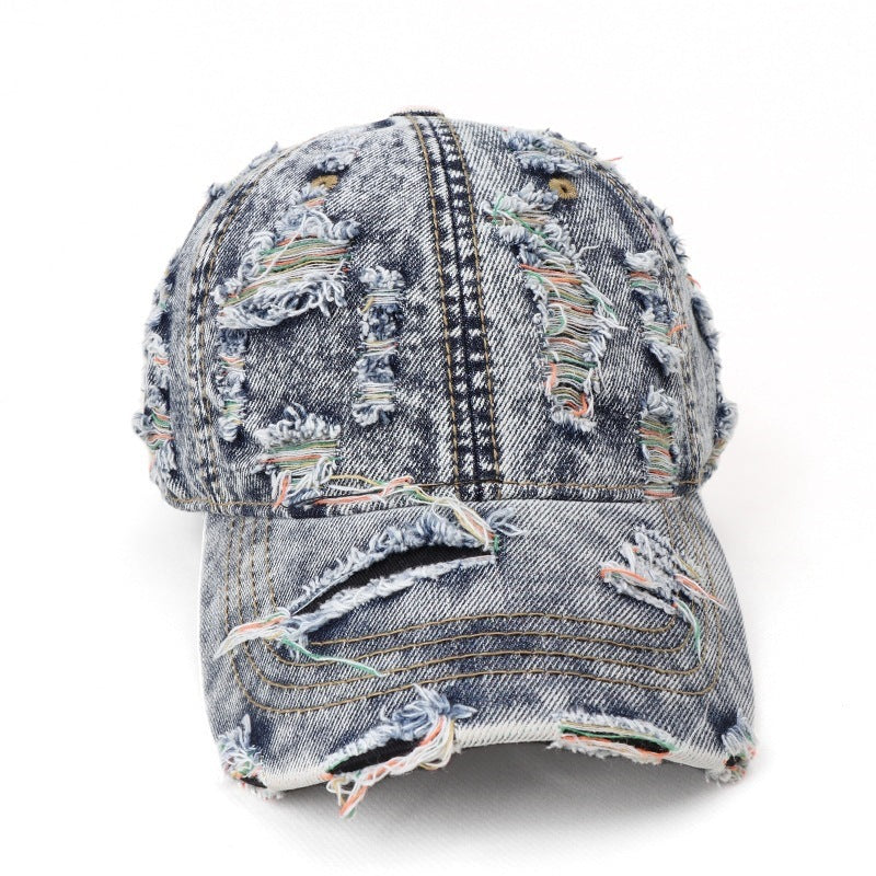 Women's Distressed Denim Baseball Cap Stornfield