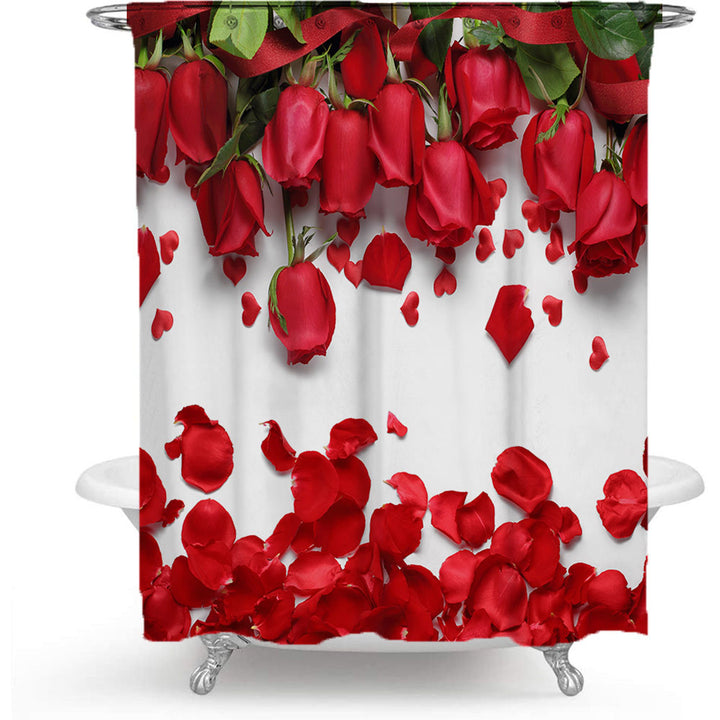 Romantic Floral Swan Shower Curtain Stornfield