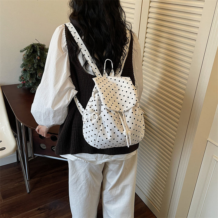 Casual Drawstring Polka Dot Backpack Stornfield