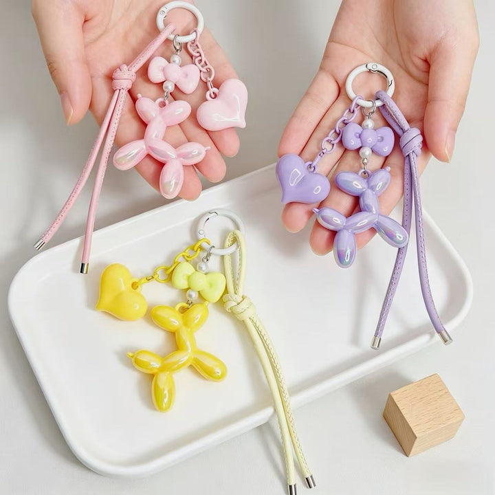 Playful keychain with heart and balloon dog Stornfield