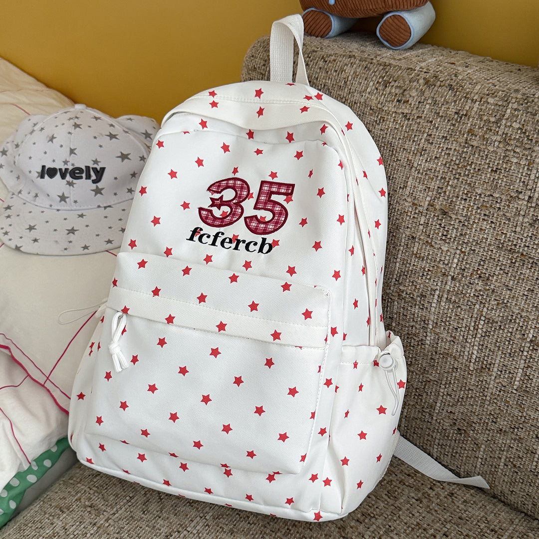 Playful Star-Patterned School Backpack Stornfield