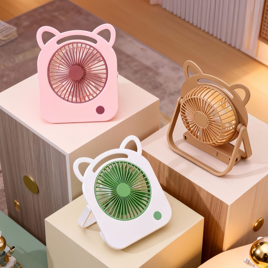 Ladies handheld fan with cute cat design Stornfield
