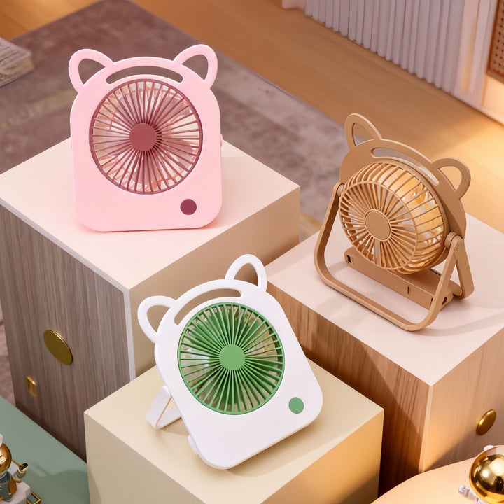 Ladies handheld fan with cute cat design Stornfield