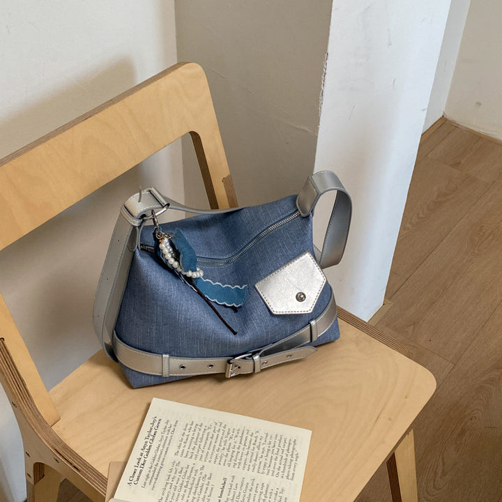 Casual Denim Shoulder Bag