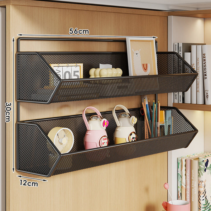 Over-Panel Hanging Mesh Storage Basket Organizer
