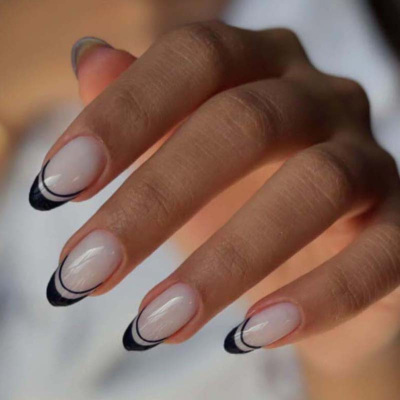 Stylish French Tip Press-On Nails