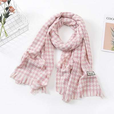 Women Checked Scarf made of Soft Material Stornfield