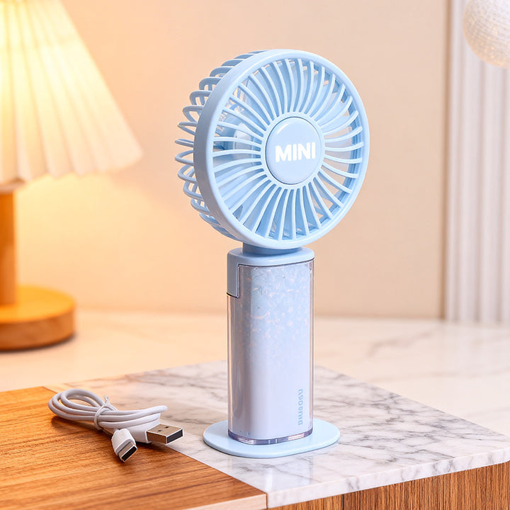 Women's portable mini hand fan with rechargeable USB function Stornfield