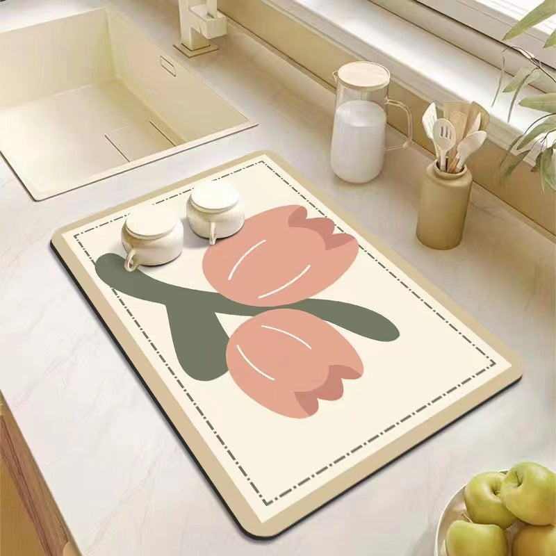 Floral Patterns Kitchen Mat Stornfield