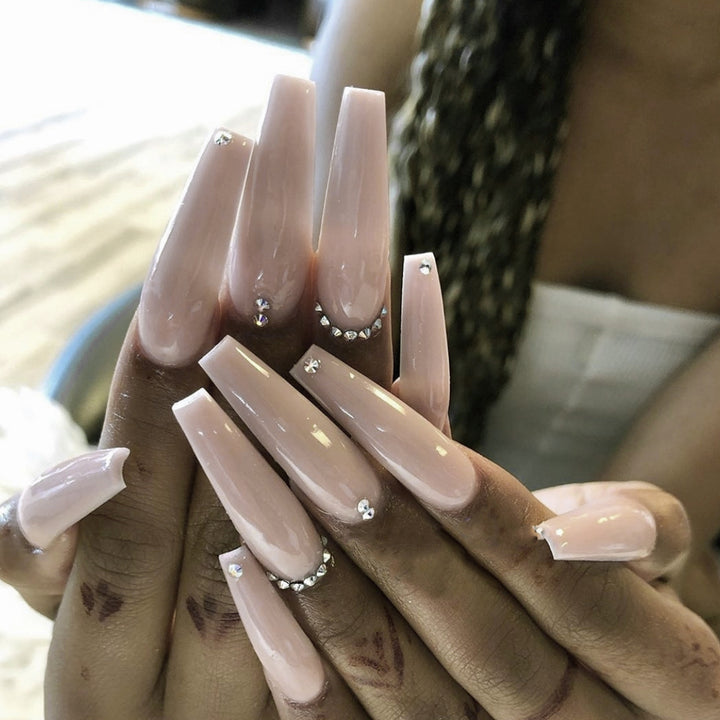 Elegant fake nails with glitter accents Stornfield