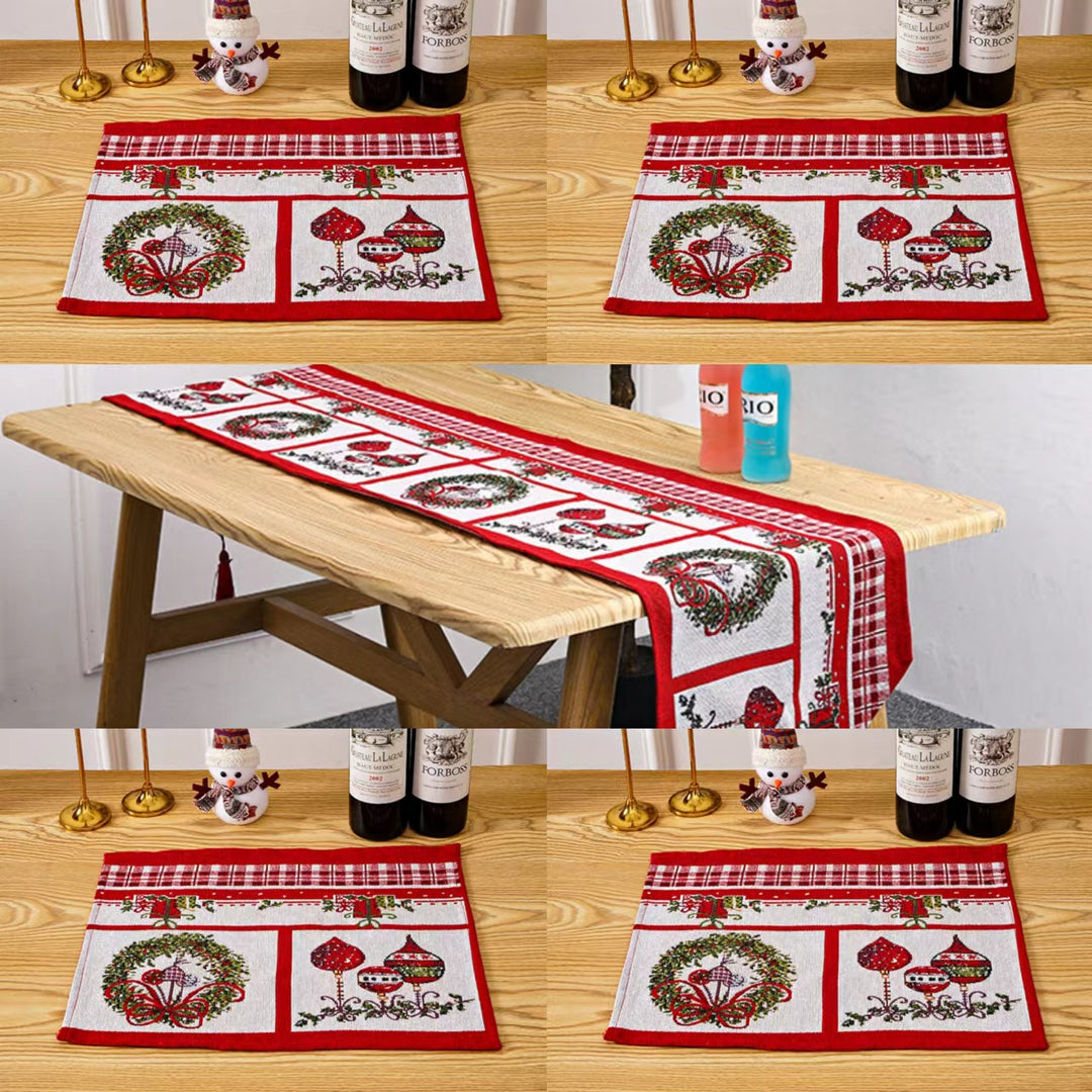 Festive tablecloth with Christmas tree motif Stornfield