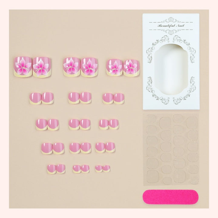 Art nail set with extravagant flower designs Stornfield