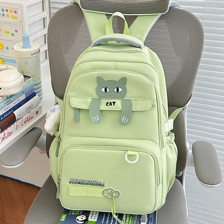 Playful Cat-Themed School Backpack Stornfield