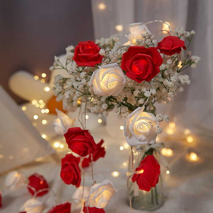 Decorative LED rose string lights Stornfield