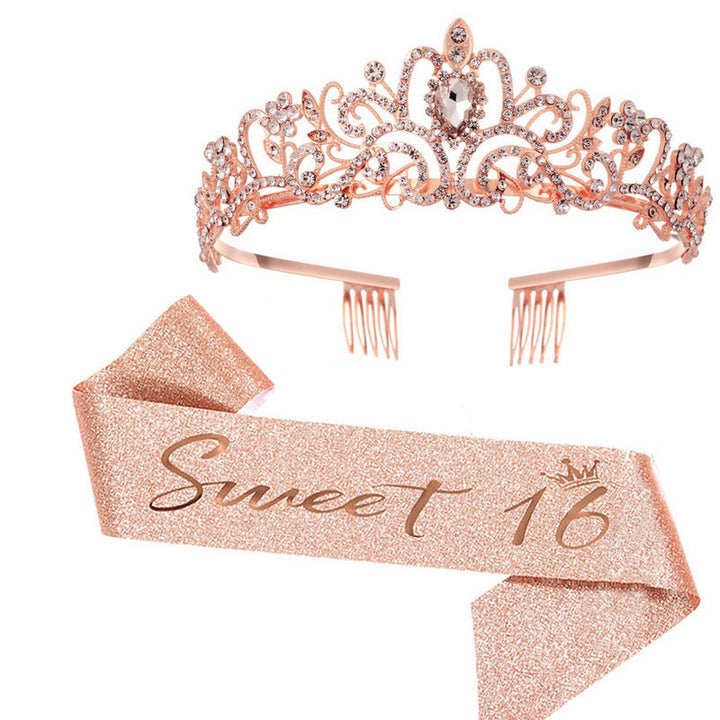 Women's Sparkling Crown with Radiant Rhinestone Embellishment Stornfield