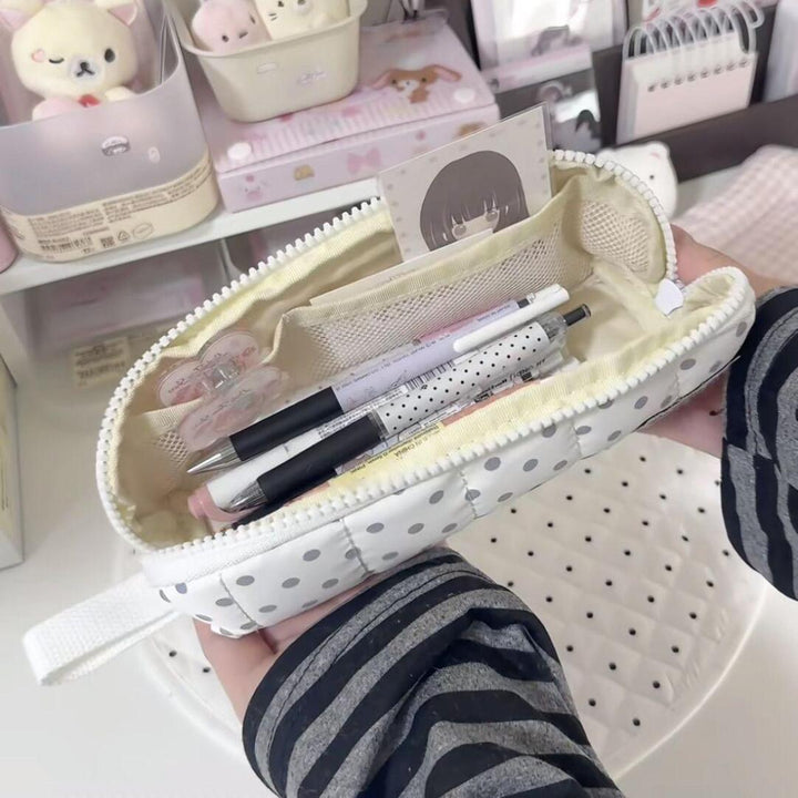 Stylish Polka Dot Pencil Case