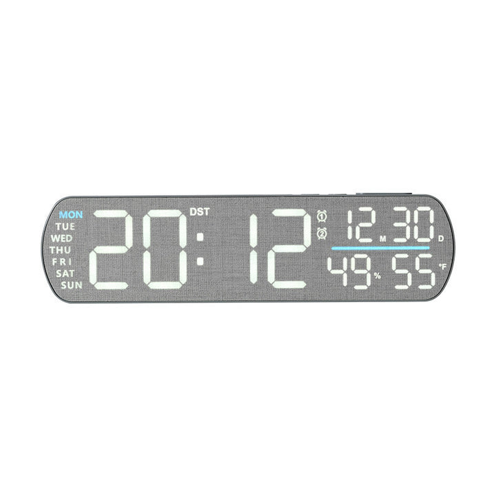 Digital alarm clock with wood look and temperature display Stornfield